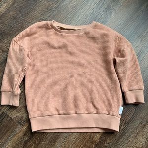 Romper addict small shop waffle sweat shirt